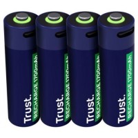 PILAS AA RECARGABLE TRUST USB-C 1700 mAh PACK 4