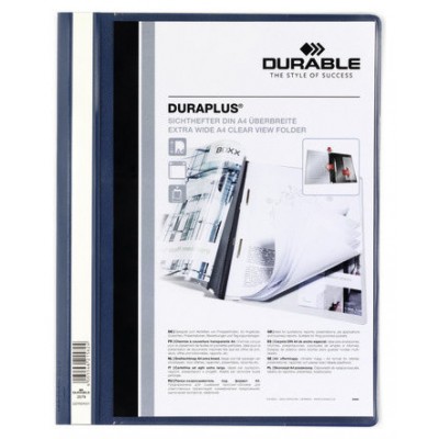 DOSSIER FASTENER DURAPLUS A4 PVC AZUL OSCURO DURABLE 2579-07 (MIN25) (Espera 4 dias)