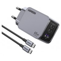 Ugreen 25871 cargador de dispositivo móvil Universal Gris Corriente alterna Carga rápida Interior (Espera 4 dias)