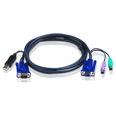 Aten 2L5506UP cable para video, teclado y rat&oacute;n (kvm) Negro 6 m (Espera 4 dias)