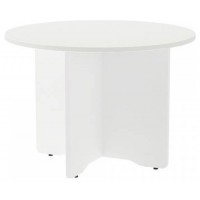 MESA DE REUNIONES REDONDA 100CM DE DIAMETRO. ALTURA 72CM. COLOR: PATA BLANCA / TABLERO BLANCO ROCADA 3005AW04 (Espera 4 dias)