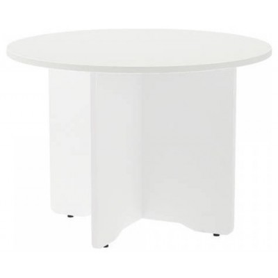 MESA DE REUNIONES REDONDA 100CM DE DIAMETRO. ALTURA 72CM. COLOR: PATA BLANCA / TABLERO BLANCO ROCADA 3005AW04V24 (Espera 4 dias)