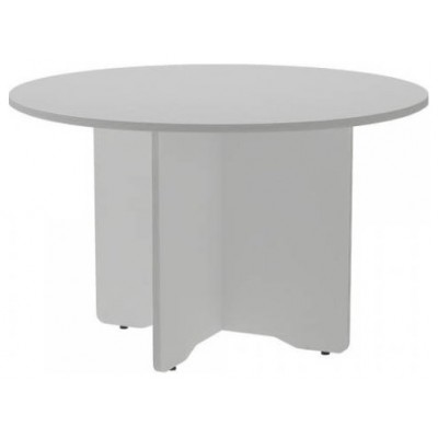 MESA DE REUNIONES REDONDA 120CM DE DIAMETRO. ALTURA 72CM. COLOR: PATA ALUMINIO / TABLERO GRIS ROCADA 3006AN02V24 (Espera 4 dias)