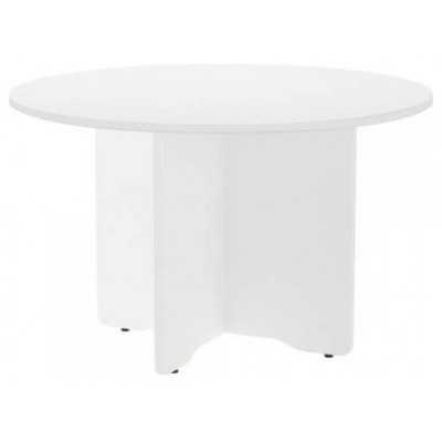 MESA DE REUNIONES REDONDA 120CM DE DIAMETRO. ALTURA 72CM. COLOR: PATA BLANCA / TABLERO BLANCO ROCADA 3006AW04V24 (Espera 4 dias)