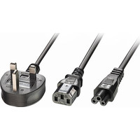 Lindy 30374 cable de transmisión Negro 2,5 m Enchufe tipo G C13 coupler + C5 coupler (Espera 4 dias)-5SX Lindy 30374 cable de transmisión Negro 2,5 m Enchufe tipo G C13 coupler + C5 coupler (Espera 4 dias)