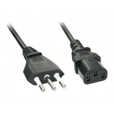 Lindy 30413 cable de transmisi&oacute;n Negro 2 m CEI 23-16 C13 acoplador (Espera 4 dias)