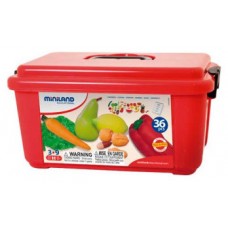 JUEGO FRUTAS HORTALIZAS Y FRUTOS SECOS 36 PIEZAS MINILAND 30811 (Espera 4 dias)