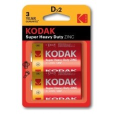 PILAS D LR20 KODAK EXTRA HEAVY DUTY ZINC PACK 2-SX0 PILAS D LR20 KODAK EXTRA HEAVY DUTY ZINC PACK 2