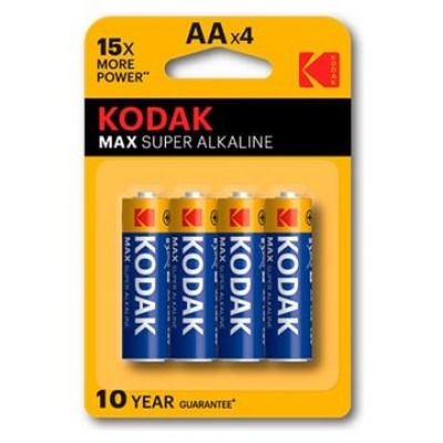 PILA AA KODAK SUPER ALCALINA MAX LR6 2800 mAh PACK 4