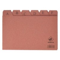 INDICE FICHEROS CARTON CUERO A-Z (200X120 MM) Nº. 4 MARIOLA 3104 (Espera 4 dias)
