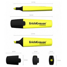 FLUORESCENTE VISIOLINE V-12, COLOR: AMARILLO ERICH KRAUSE 32496 (MIN10) (Espera 4 dias)