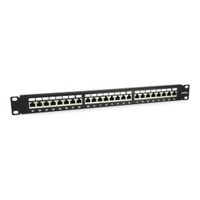 PATCH PANEL 24 PUERTOS CATEGORIA 6A 1U COLOR NEGRO