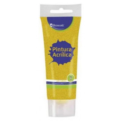 BOTE PINTURA ACRILICA 75 ML ORO CON GLITTER BISMARK 328672 (Espera 4 dias)