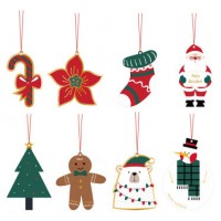 SET 4 TARJETAS COLGANTES ADORNOS NAVIDAD BISMARK 331672 (Espera 4 dias)