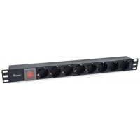 REGLETA ALIMENTACION RACK 19 1U 8 TOMAS