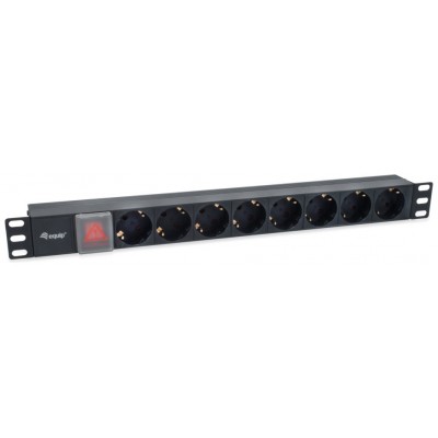 REGLETA ALIMENTACION RACK 19" 1U 8 TOMAS