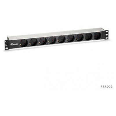 REGLETA ALIMENTACION ALUMINIO RACK 19" 1U 9 TOMAS
