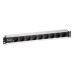 REGLETA ALIMENTACION ALUMINIO RACK 19" 1U 9 TOMAS