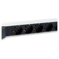 REGLETA ALIMENTACION ALUMINIO RACK 19" 1U 6 TOMAS