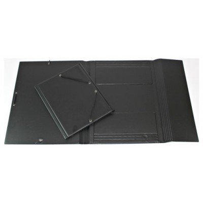 CARPETA FORMATO CUARTO GOMAS Y SOPALAS PVC NEGRA IBERPLAS 341CS00 (Espera 4 dias)