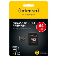 Intenso 3423490 Micro SD UHS-I Premium 64GB c/adap