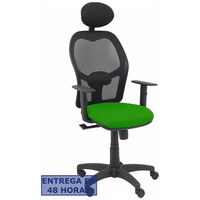 PIQUERAS Y CRESPO Silla Alocen malla negra asiento bali verde brazos regulables cabecero fijo-13,706SX PIQUERAS Y CRESPO Silla Alocen malla negra asiento bali verde brazos regulables cabecero fijo