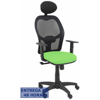 PIQUERAS Y CRESPO Silla Alocen malla negra asiento bali pistacho brazos regulables cabecero fijo-13,706SX PIQUERAS Y CRESPO Silla Alocen malla negra asiento bali pistacho brazos regulables cabecero fijo