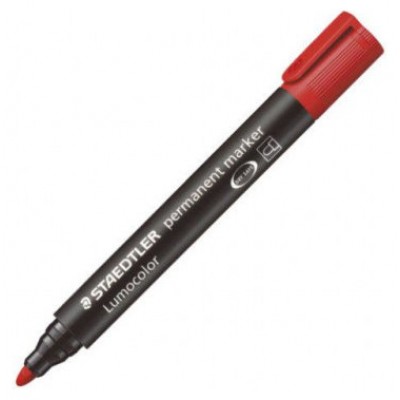 MARCADOR PERMANENTE LUMOCOLOR 352 TRAZO 2MM. ROJO STAEDTLER 352-2 (MIN10) (Espera 4 dias)