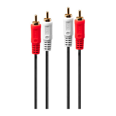 Lindy 35662 cable de audio 3 m 2 x RCA Negro, Rojo, Blanco (Espera 4 dias)