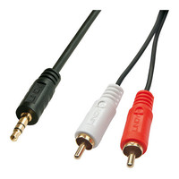 Lindy 35681 cable de audio 2 m 3,5mm 2 x RCA Negro, Rojo, Blanco (Espera 4 dias)