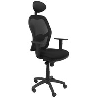 PIQUERAS Y CRESPO Silla Jorquera malla negra asiento bali negro con traslak y cabecero-16SX PIQUERAS Y CRESPO Silla Jorquera malla negra asiento bali negro con traslak y cabecero