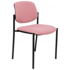 PIQUERAS Y CRESPO NOWY STYL Silla fija Styl bali rosa chasis negro