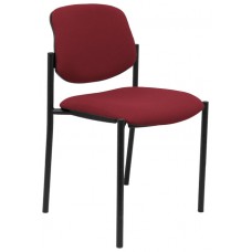 PIQUERAS Y CRESPO NOWY STYL Silla fija Styl bali granate chasis negro