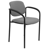 PIQUERAS Y CRESPO NOWY STYL Silla fija Styl bali gris chasis negro con brazos