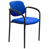 PIQUERAS Y CRESPO NOWY STYL Silla fija Styl bali azul marino chasis negro con brazos-22SX PIQUERAS Y CRESPO NOWY STYL Silla fija Styl bali azul marino chasis negro con brazos