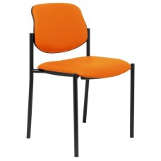 PIQUERAS Y CRESPO NOWY STYL Silla fija Styl similpiel naranja chasis negro