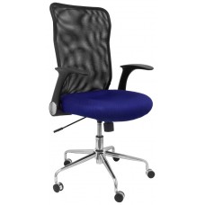 PIQUERAS Y CRESPO Silla Minaya respaldo malla negro asiento 3D azul