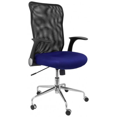 SILLA MINAYA RESPALDO MALLA NEGRO ASIENTO 3D AZUL PIQUERAS Y CRESPO 4031AZ (Espera 4 dias)