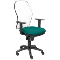 PIQUERAS Y CRESPO Silla Jorquera malla blanca asiento bali turquesa