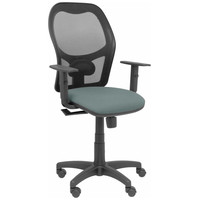 PIQUERAS Y CRESPO Silla Alocen malla negra asiento bali gris brazos regulables-12,741SX PIQUERAS Y CRESPO Silla Alocen malla negra asiento bali gris brazos regulables