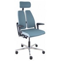 PIQUERAS Y CRESPO NOWY STYL Silla Xilium Duo traslak X-move bondai gris y gris claro brazos 4D cabecero gris
