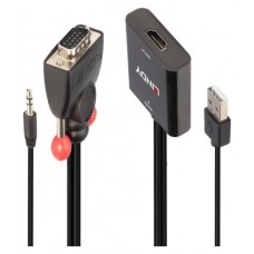 Lindy 38284 adaptador de cable de vídeo VGA (D-Sub) + 3,5mm HDMI + USB Negro (Espera 4 dias)-SX11 Lindy 38284 adaptador de cable de vídeo VGA (D-Sub) + 3,5mm HDMI + USB Negro (Espera 4 dias)