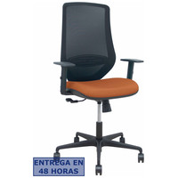 PIQUERAS Y CRESPO Silla Mardos sincro malla negra bali marron brazo regulable