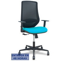 PIQUERAS Y CRESPO Silla Mardos sincro malla negra bali turquesa brazo regulable