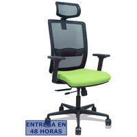 PIQUERAS Y CRESPO Silla Haches traslack malla negra asiento bali pistacho brazos 2D ruedas 65mm cabecero regulable-26,070SX PIQUERAS Y CRESPO Silla Haches traslack malla negra asiento bali pistacho brazos 2D ruedas 65mm cabecero regulable