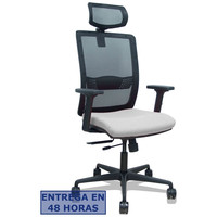 PIQUERAS Y CRESPO Silla Haches traslack malla negra asiento bali gris claro brazos 2D ruedas 65mm cabecero regulable-26,070SX PIQUERAS Y CRESPO Silla Haches traslack malla negra asiento bali gris claro brazos 2D ruedas 65mm cabecero regulable