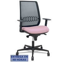 PIQUERAS Y CRESPO Silla Alares sincro malla negra bali rosa brazo regulable