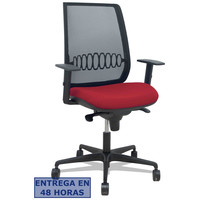 PIQUERAS Y CRESPO Silla Alares sincro malla negra bali granate brazo regulable-14,996SX PIQUERAS Y CRESPO Silla Alares sincro malla negra bali granate brazo regulable