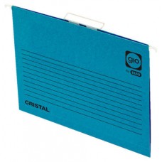 CARPETA COLGANTE CAJÓN VISOR CORTO CRISTAL FOLIO LOMO V COLOR AZUL GIO 400021954 (MIN25) (Espera 4 dias)