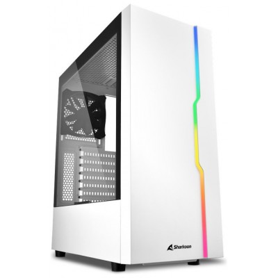 CAJA SHARKOON RGB SLIDER ATX 2XUSB3.0 2XUSB2.0 SIN FUENTE BLANCO